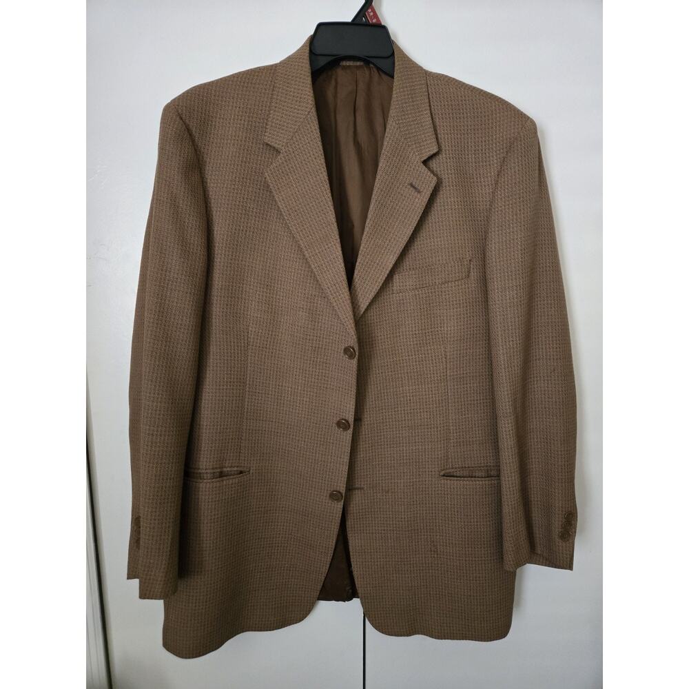 Vintage RISERVA For DILLARDS Made In Italy 3 Button Suit Coat Blazer Mens 44L